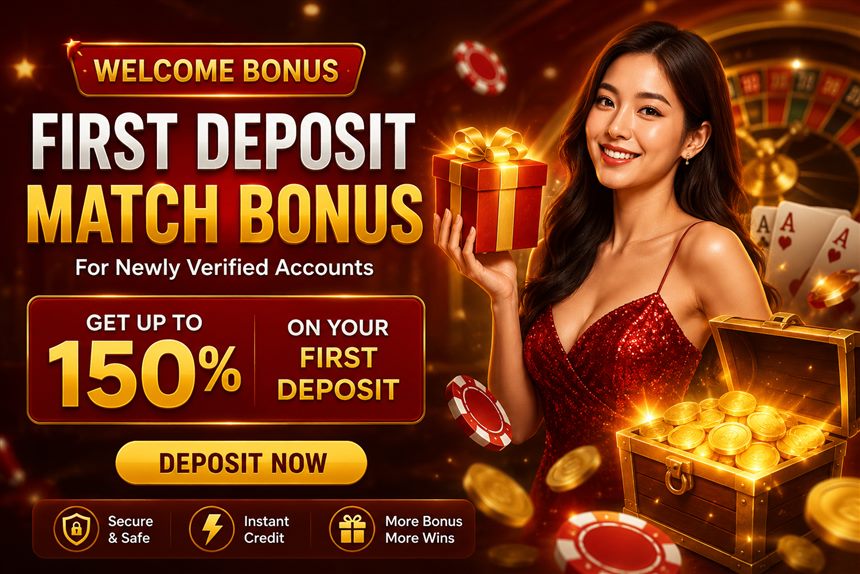 Crown99 Welcome Bonus: up to 150% first deposit match bonus